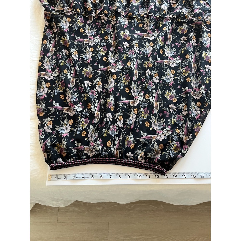 Max Studio Floral Birds Womens S Maxi Skirt Black Forest Fairy Cottage Boho - Picture 7 of 9
